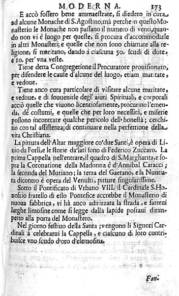 Ritratto di Roma moderna: nel quale sono descritte, le sagre basiliche, le chiese, collegij, confraternite, librerie, ospedali, monasteri, fontane, giardini, palazzi, pitture, sculture, e statue più famose, esistenti dentro, e fuori della città. Con la narratione dell'opere pie, ... Distinto in quatordici rioni, abbellito con le figure di rame, e raccolto dall'auttori, accennati nel primo tomo