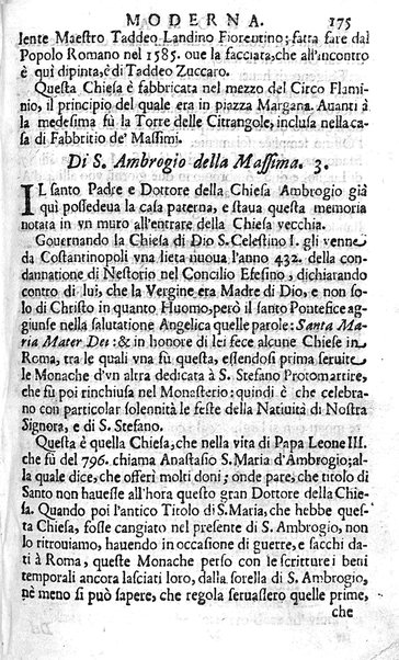 Ritratto di Roma moderna: nel quale sono descritte, le sagre basiliche, le chiese, collegij, confraternite, librerie, ospedali, monasteri, fontane, giardini, palazzi, pitture, sculture, e statue più famose, esistenti dentro, e fuori della città. Con la narratione dell'opere pie, ... Distinto in quatordici rioni, abbellito con le figure di rame, e raccolto dall'auttori, accennati nel primo tomo