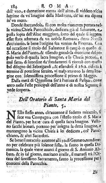 Ritratto di Roma moderna: nel quale sono descritte, le sagre basiliche, le chiese, collegij, confraternite, librerie, ospedali, monasteri, fontane, giardini, palazzi, pitture, sculture, e statue più famose, esistenti dentro, e fuori della città. Con la narratione dell'opere pie, ... Distinto in quatordici rioni, abbellito con le figure di rame, e raccolto dall'auttori, accennati nel primo tomo