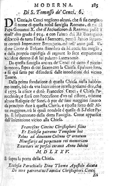 Ritratto di Roma moderna: nel quale sono descritte, le sagre basiliche, le chiese, collegij, confraternite, librerie, ospedali, monasteri, fontane, giardini, palazzi, pitture, sculture, e statue più famose, esistenti dentro, e fuori della città. Con la narratione dell'opere pie, ... Distinto in quatordici rioni, abbellito con le figure di rame, e raccolto dall'auttori, accennati nel primo tomo