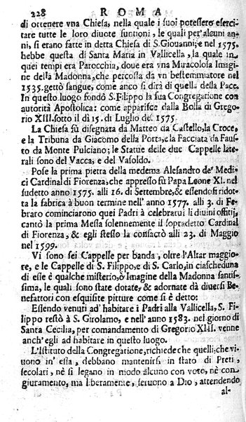 Ritratto di Roma moderna: nel quale sono descritte, le sagre basiliche, le chiese, collegij, confraternite, librerie, ospedali, monasteri, fontane, giardini, palazzi, pitture, sculture, e statue più famose, esistenti dentro, e fuori della città. Con la narratione dell'opere pie, ... Distinto in quatordici rioni, abbellito con le figure di rame, e raccolto dall'auttori, accennati nel primo tomo