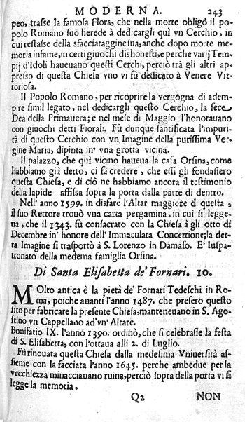 Ritratto di Roma moderna: nel quale sono descritte, le sagre basiliche, le chiese, collegij, confraternite, librerie, ospedali, monasteri, fontane, giardini, palazzi, pitture, sculture, e statue più famose, esistenti dentro, e fuori della città. Con la narratione dell'opere pie, ... Distinto in quatordici rioni, abbellito con le figure di rame, e raccolto dall'auttori, accennati nel primo tomo