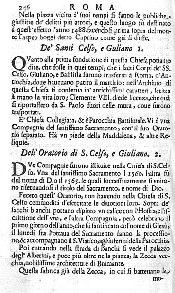 Ritratto di Roma moderna: nel quale sono descritte, le sagre basiliche, le chiese, collegij, confraternite, librerie, ospedali, monasteri, fontane, giardini, palazzi, pitture, sculture, e statue più famose, esistenti dentro, e fuori della città. Con la narratione dell'opere pie, ... Distinto in quatordici rioni, abbellito con le figure di rame, e raccolto dall'auttori, accennati nel primo tomo