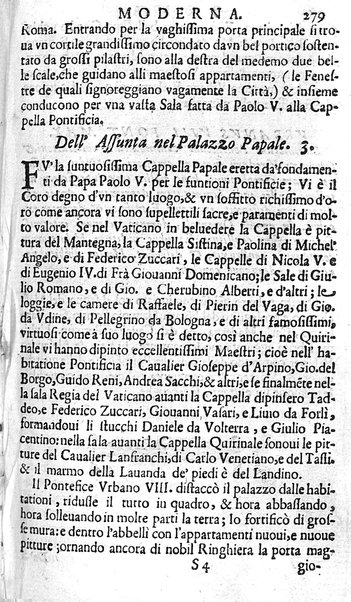 Ritratto di Roma moderna: nel quale sono descritte, le sagre basiliche, le chiese, collegij, confraternite, librerie, ospedali, monasteri, fontane, giardini, palazzi, pitture, sculture, e statue più famose, esistenti dentro, e fuori della città. Con la narratione dell'opere pie, ... Distinto in quatordici rioni, abbellito con le figure di rame, e raccolto dall'auttori, accennati nel primo tomo