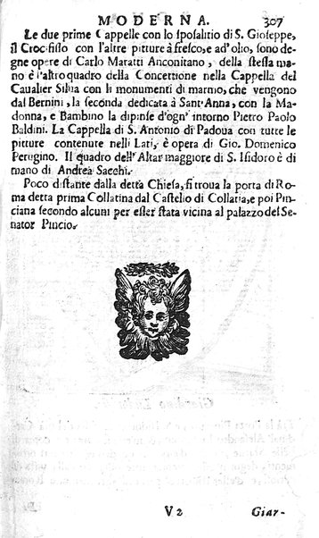 Ritratto di Roma moderna: nel quale sono descritte, le sagre basiliche, le chiese, collegij, confraternite, librerie, ospedali, monasteri, fontane, giardini, palazzi, pitture, sculture, e statue più famose, esistenti dentro, e fuori della città. Con la narratione dell'opere pie, ... Distinto in quatordici rioni, abbellito con le figure di rame, e raccolto dall'auttori, accennati nel primo tomo