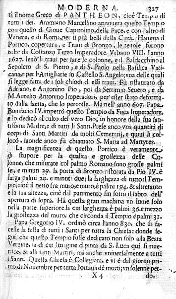 Ritratto di Roma moderna: nel quale sono descritte, le sagre basiliche, le chiese, collegij, confraternite, librerie, ospedali, monasteri, fontane, giardini, palazzi, pitture, sculture, e statue più famose, esistenti dentro, e fuori della città. Con la narratione dell'opere pie, ... Distinto in quatordici rioni, abbellito con le figure di rame, e raccolto dall'auttori, accennati nel primo tomo