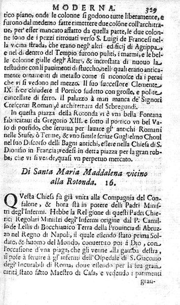 Ritratto di Roma moderna: nel quale sono descritte, le sagre basiliche, le chiese, collegij, confraternite, librerie, ospedali, monasteri, fontane, giardini, palazzi, pitture, sculture, e statue più famose, esistenti dentro, e fuori della città. Con la narratione dell'opere pie, ... Distinto in quatordici rioni, abbellito con le figure di rame, e raccolto dall'auttori, accennati nel primo tomo