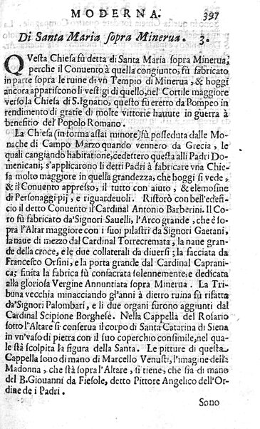 Ritratto di Roma moderna: nel quale sono descritte, le sagre basiliche, le chiese, collegij, confraternite, librerie, ospedali, monasteri, fontane, giardini, palazzi, pitture, sculture, e statue più famose, esistenti dentro, e fuori della città. Con la narratione dell'opere pie, ... Distinto in quatordici rioni, abbellito con le figure di rame, e raccolto dall'auttori, accennati nel primo tomo