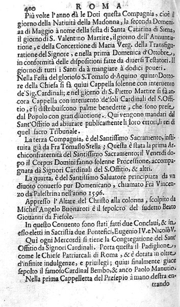 Ritratto di Roma moderna: nel quale sono descritte, le sagre basiliche, le chiese, collegij, confraternite, librerie, ospedali, monasteri, fontane, giardini, palazzi, pitture, sculture, e statue più famose, esistenti dentro, e fuori della città. Con la narratione dell'opere pie, ... Distinto in quatordici rioni, abbellito con le figure di rame, e raccolto dall'auttori, accennati nel primo tomo