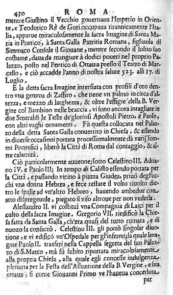 Ritratto di Roma moderna: nel quale sono descritte, le sagre basiliche, le chiese, collegij, confraternite, librerie, ospedali, monasteri, fontane, giardini, palazzi, pitture, sculture, e statue più famose, esistenti dentro, e fuori della città. Con la narratione dell'opere pie, ... Distinto in quatordici rioni, abbellito con le figure di rame, e raccolto dall'auttori, accennati nel primo tomo