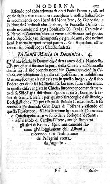 Ritratto di Roma moderna: nel quale sono descritte, le sagre basiliche, le chiese, collegij, confraternite, librerie, ospedali, monasteri, fontane, giardini, palazzi, pitture, sculture, e statue più famose, esistenti dentro, e fuori della città. Con la narratione dell'opere pie, ... Distinto in quatordici rioni, abbellito con le figure di rame, e raccolto dall'auttori, accennati nel primo tomo