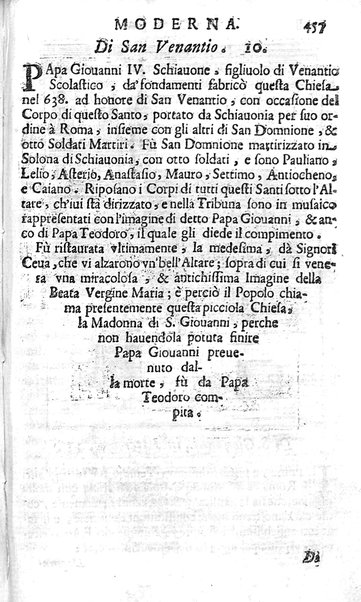 Ritratto di Roma moderna: nel quale sono descritte, le sagre basiliche, le chiese, collegij, confraternite, librerie, ospedali, monasteri, fontane, giardini, palazzi, pitture, sculture, e statue più famose, esistenti dentro, e fuori della città. Con la narratione dell'opere pie, ... Distinto in quatordici rioni, abbellito con le figure di rame, e raccolto dall'auttori, accennati nel primo tomo