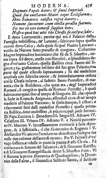 Ritratto di Roma moderna: nel quale sono descritte, le sagre basiliche, le chiese, collegij, confraternite, librerie, ospedali, monasteri, fontane, giardini, palazzi, pitture, sculture, e statue più famose, esistenti dentro, e fuori della città. Con la narratione dell'opere pie, ... Distinto in quatordici rioni, abbellito con le figure di rame, e raccolto dall'auttori, accennati nel primo tomo