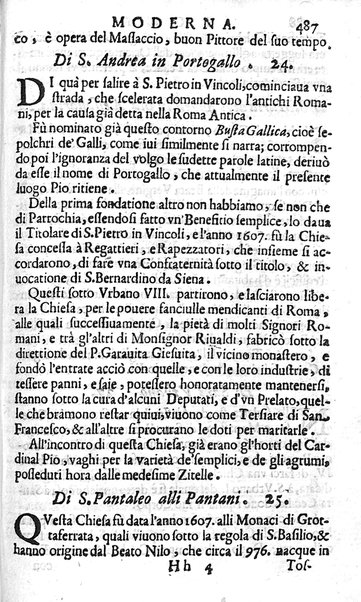 Ritratto di Roma moderna: nel quale sono descritte, le sagre basiliche, le chiese, collegij, confraternite, librerie, ospedali, monasteri, fontane, giardini, palazzi, pitture, sculture, e statue più famose, esistenti dentro, e fuori della città. Con la narratione dell'opere pie, ... Distinto in quatordici rioni, abbellito con le figure di rame, e raccolto dall'auttori, accennati nel primo tomo