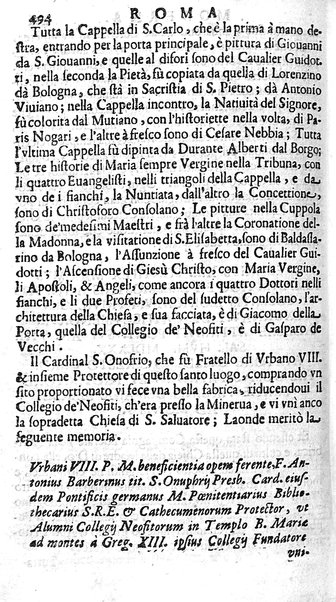 Ritratto di Roma moderna: nel quale sono descritte, le sagre basiliche, le chiese, collegij, confraternite, librerie, ospedali, monasteri, fontane, giardini, palazzi, pitture, sculture, e statue più famose, esistenti dentro, e fuori della città. Con la narratione dell'opere pie, ... Distinto in quatordici rioni, abbellito con le figure di rame, e raccolto dall'auttori, accennati nel primo tomo