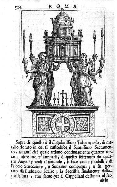 Ritratto di Roma moderna: nel quale sono descritte, le sagre basiliche, le chiese, collegij, confraternite, librerie, ospedali, monasteri, fontane, giardini, palazzi, pitture, sculture, e statue più famose, esistenti dentro, e fuori della città. Con la narratione dell'opere pie, ... Distinto in quatordici rioni, abbellito con le figure di rame, e raccolto dall'auttori, accennati nel primo tomo