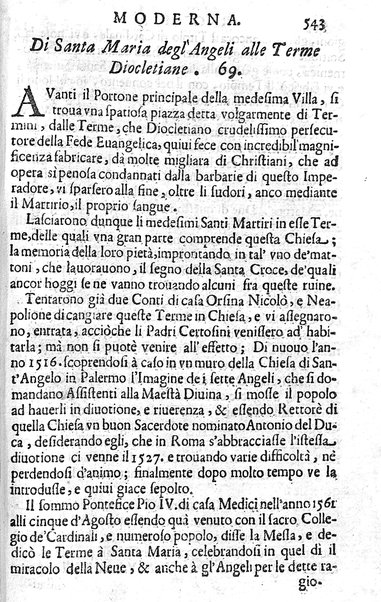 Ritratto di Roma moderna: nel quale sono descritte, le sagre basiliche, le chiese, collegij, confraternite, librerie, ospedali, monasteri, fontane, giardini, palazzi, pitture, sculture, e statue più famose, esistenti dentro, e fuori della città. Con la narratione dell'opere pie, ... Distinto in quatordici rioni, abbellito con le figure di rame, e raccolto dall'auttori, accennati nel primo tomo