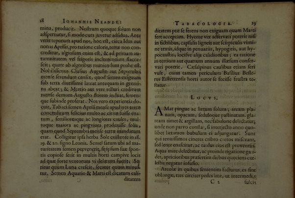 Tabacologia: hoc est tabaci, seu nicotianae descripti medico-chirurgico-pharmaceutica vel eius praeparatio et usus in omnibus fermè corporis humani incommodis. Per Johannem Neandrum Bremanum, ...