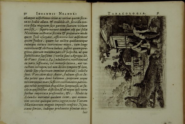 Tabacologia: hoc est tabaci, seu nicotianae descripti medico-chirurgico-pharmaceutica vel eius praeparatio et usus in omnibus fermè corporis humani incommodis. Per Johannem Neandrum Bremanum, ...