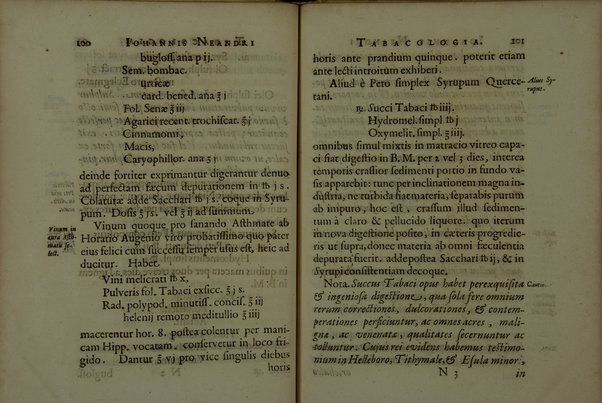 Tabacologia: hoc est tabaci, seu nicotianae descripti medico-chirurgico-pharmaceutica vel eius praeparatio et usus in omnibus fermè corporis humani incommodis. Per Johannem Neandrum Bremanum, ...