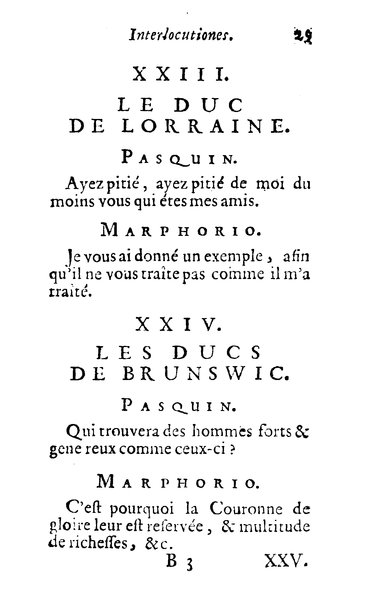 Pasquini et Marphorii curiosae interlocutiones, super praesentem orbis christiani statum publicatae in Romano capitolio anno 1683. Et Latinè ac Gallicè editae