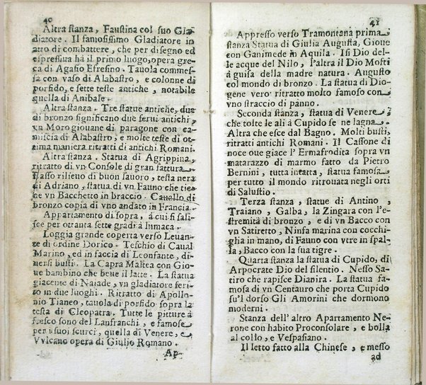 Viaggio curioso de' palazzi, e ville più notabili di Roma, di Pietro de' Sebastiani professore della lingua toscana, che dimostra le sudette cose