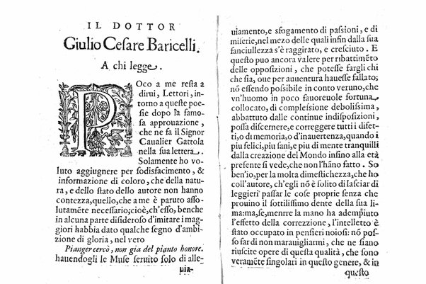 Delle rime del signor Giouanni Palma, tra gl'Infuriati academici napolitani l'Impaziente, prima, e seconda parte. Per pascolo degl'ingegni studiosi delle pure poesie toscane date alla luce nel mondo