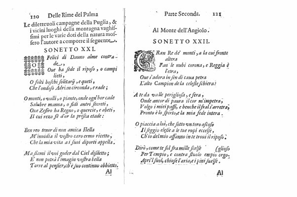 Delle rime del signor Giouanni Palma, tra gl'Infuriati academici napolitani l'Impaziente, prima, e seconda parte. Per pascolo degl'ingegni studiosi delle pure poesie toscane date alla luce nel mondo