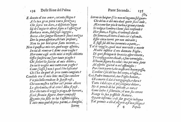 Delle rime del signor Giouanni Palma, tra gl'Infuriati academici napolitani l'Impaziente, prima, e seconda parte. Per pascolo degl'ingegni studiosi delle pure poesie toscane date alla luce nel mondo