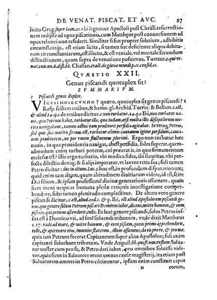 Tractatus 3. clarissimorum virorum, D. Friderici Pruckmanni, Sebastiani Medices Florentini, et D. Georgii Mor, de Nigro-monte Brigantini, vtiles, quotidiani & summe necessarii. De venatione, piscatione & aucupio. In quibus tota materia de iure venandi, aucupandi & piscandi non solum exactissime, sed & doctissime ac solidissime quoad forum, tractatur & deciditur in gratiam eorum, qui hisce egregijs exercitationum generibus delectantur