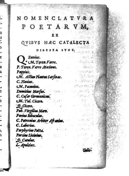 Catalecta Virgilii & aliorum poëtarum Latinorum veterum poematia: cum commentariis Iosephi Scaligeri Iul. Caes. fil