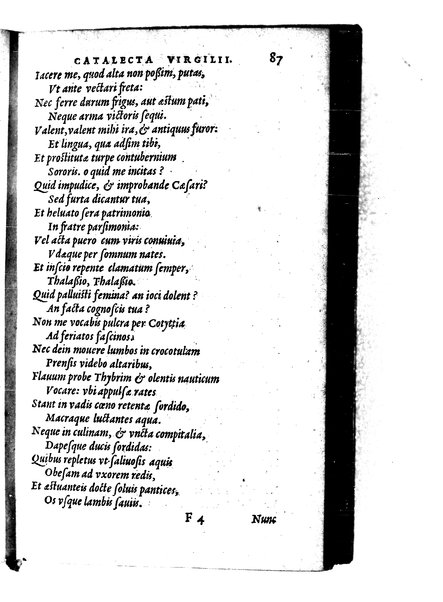 Catalecta Virgilii & aliorum poëtarum Latinorum veterum poematia: cum commentariis Iosephi Scaligeri Iul. Caes. fil