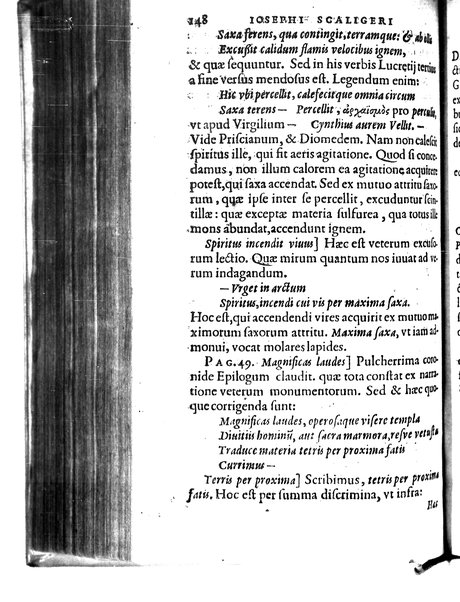 Catalecta Virgilii & aliorum poëtarum Latinorum veterum poematia: cum commentariis Iosephi Scaligeri Iul. Caes. fil