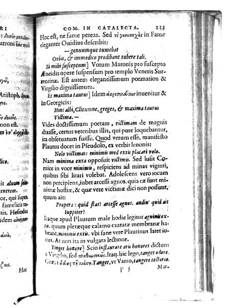 Catalecta Virgilii & aliorum poëtarum Latinorum veterum poematia: cum commentariis Iosephi Scaligeri Iul. Caes. fil