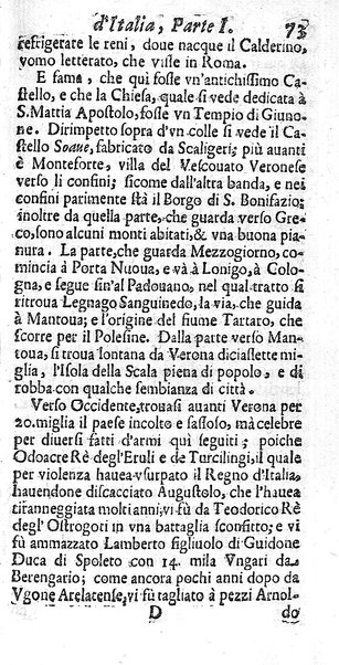 Il nuouo itinerario d'Italia di Francesco Scotti ora corretto, supplito, & accresciuto di molte erudizioni istoriche, e di figure in rame; nel quale si descriuono li viaggi principali della medesima, gli stati, città, isole, porti, fortezze & altri luoghi, e loro curiosità e distanze; con la notizia de' vescouati, e arciuescouati compresi in essa