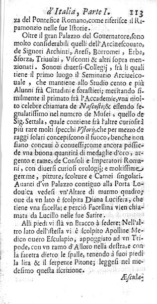 Il nuouo itinerario d'Italia di Francesco Scotti ora corretto, supplito, & accresciuto di molte erudizioni istoriche, e di figure in rame; nel quale si descriuono li viaggi principali della medesima, gli stati, città, isole, porti, fortezze & altri luoghi, e loro curiosità e distanze; con la notizia de' vescouati, e arciuescouati compresi in essa