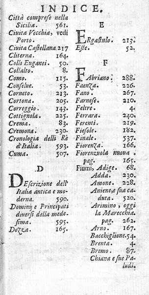 Il nuouo itinerario d'Italia di Francesco Scotti ora corretto, supplito, & accresciuto di molte erudizioni istoriche, e di figure in rame; nel quale si descriuono li viaggi principali della medesima, gli stati, città, isole, porti, fortezze & altri luoghi, e loro curiosità e distanze; con la notizia de' vescouati, e arciuescouati compresi in essa