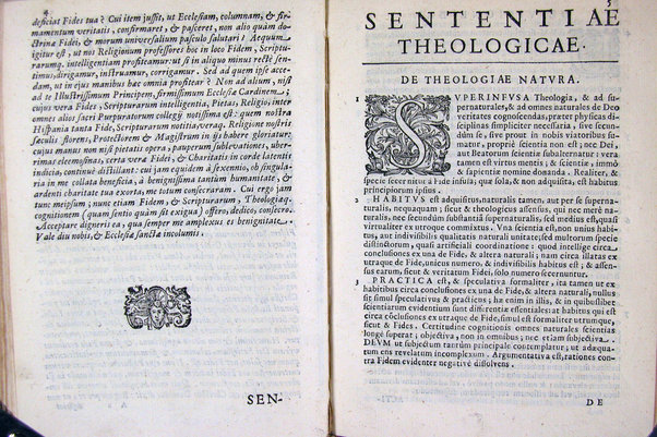 Sententiae theologicae examini subiiciendae, in comitijs generalibus Carmelitarum. A P. Angelo Palatio S. theol. D. & collegij Carmel. Ticin. regente. Ad ... Antonium Zapata S.R.E. card. ...