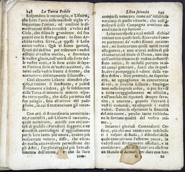 La Turca fedele nella presa di Coron, a suoi accidenti amorosi. Con un succinto racconto fatto da un schiavo della vita, amori fortune, azioni, e disgrazie del famoso co. Emmerico Techelì. E con l'intiero ragguaglio di tutto ciò, che di notabile occorse nell'assedio, e presa di Buda. Del Mioni