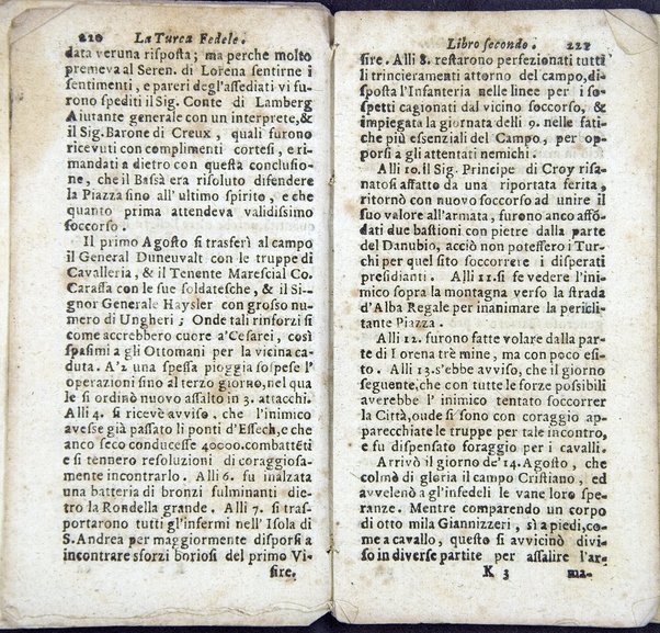 La Turca fedele nella presa di Coron, a suoi accidenti amorosi. Con un succinto racconto fatto da un schiavo della vita, amori fortune, azioni, e disgrazie del famoso co. Emmerico Techelì. E con l'intiero ragguaglio di tutto ciò, che di notabile occorse nell'assedio, e presa di Buda. Del Mioni