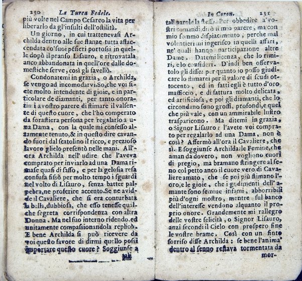 La Turca fedele nella presa di Coron, a suoi accidenti amorosi. Con un succinto racconto fatto da un schiavo della vita, amori fortune, azioni, e disgrazie del famoso co. Emmerico Techelì. E con l'intiero ragguaglio di tutto ciò, che di notabile occorse nell'assedio, e presa di Buda. Del Mioni