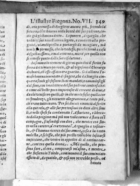 Il nouelliere castigliano di Michiel di Ceruantes Saauedra; nel quale, mescolandosi lo stile graue co'l faceto, si narrano auuenimenti curiosi, casi strani, e successi degni d'ammiratione: ... Tradotto dalla lingua spagnuola nell'italiana dal sig. Guglielmo Alessandro de Nouilieri, Clauelli: e da lui fattiui gli argomenti, e dichiarate nelli margini le cose più difficili