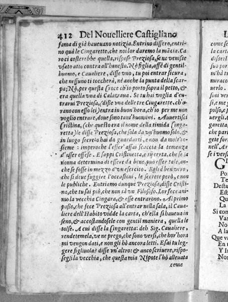 Il nouelliere castigliano di Michiel di Ceruantes Saauedra; nel quale, mescolandosi lo stile graue co'l faceto, si narrano auuenimenti curiosi, casi strani, e successi degni d'ammiratione: ... Tradotto dalla lingua spagnuola nell'italiana dal sig. Guglielmo Alessandro de Nouilieri, Clauelli: e da lui fattiui gli argomenti, e dichiarate nelli margini le cose più difficili