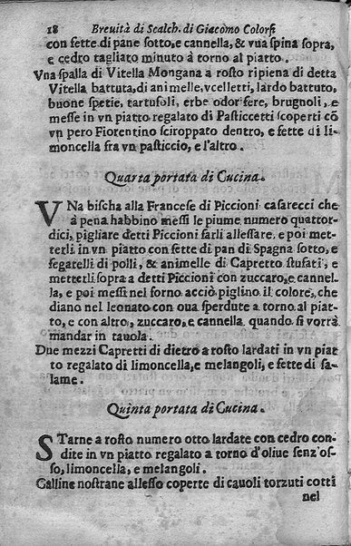 Breuita' di scalcaria di Giacomo Colorsi da Pelestrina per li giouani virtuosi. All'ill.mo & reu.mo ... card. Degli Albizi