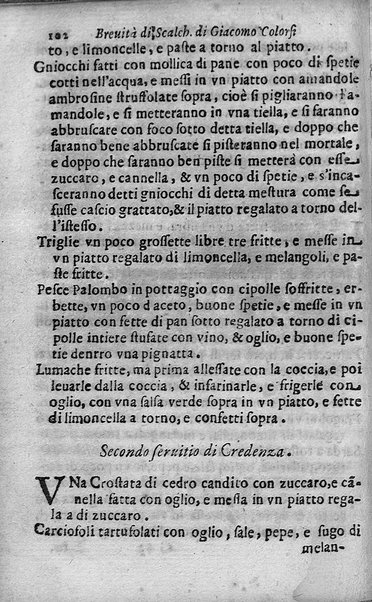 Breuita' di scalcaria di Giacomo Colorsi da Pelestrina per li giouani virtuosi. All'ill.mo & reu.mo ... card. Degli Albizi