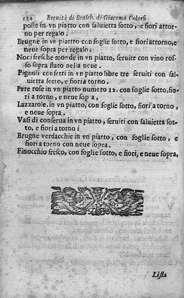 Breuita' di scalcaria di Giacomo Colorsi da Pelestrina per li giouani virtuosi. All'ill.mo & reu.mo ... card. Degli Albizi