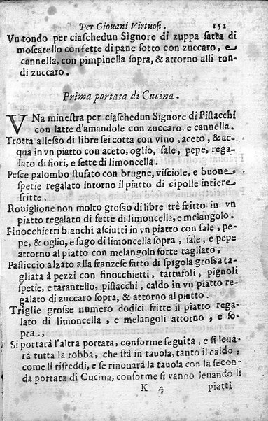 Breuita' di scalcaria di Giacomo Colorsi da Pelestrina per li giouani virtuosi. All'ill.mo & reu.mo ... card. Degli Albizi