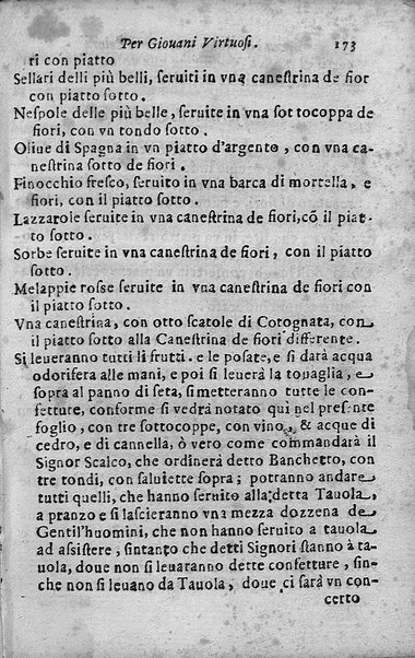 Breuita' di scalcaria di Giacomo Colorsi da Pelestrina per li giouani virtuosi. All'ill.mo & reu.mo ... card. Degli Albizi