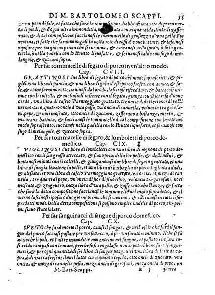 Opera di Bartolomeo Scappi mastro dell'arte del cucinare, con la quale si può ammaestrare qualsivoglia cuoco, scalco, trinciante, o mastro di casa. Diuisa in sei libri. ... Con le figure che fanno dibisogno nella cucina. Aggiuntoui nuouamente il Trinciante, & il Mastro di casa. ...