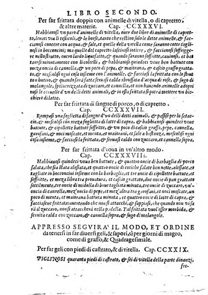 Opera di Bartolomeo Scappi mastro dell'arte del cucinare, con la quale si può ammaestrare qualsivoglia cuoco, scalco, trinciante, o mastro di casa. Diuisa in sei libri. ... Con le figure che fanno dibisogno nella cucina. Aggiuntoui nuouamente il Trinciante, & il Mastro di casa. ...